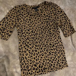 Cheetah Print Mesh Top